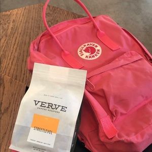 Pink/Salmon Fjallraven kanken backpack